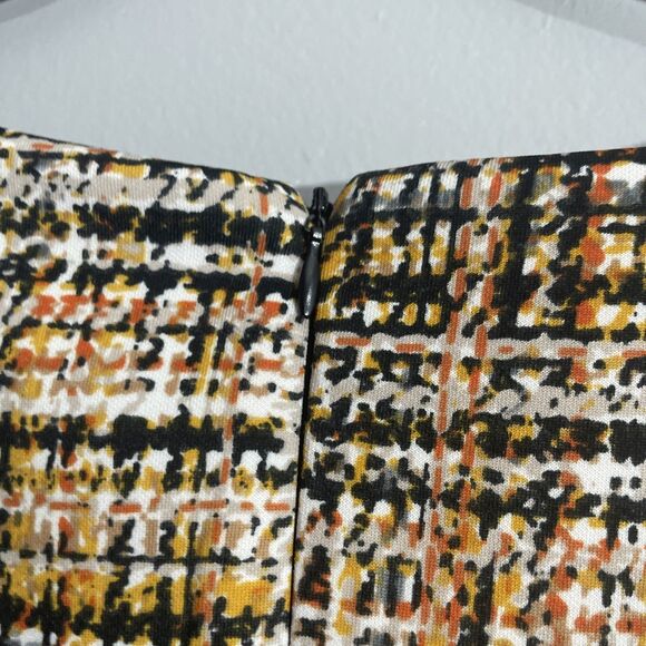 Enfocus Studio Dress Size 8  Yellow Black Red Checkered Print Sleeveless Casual - Picture 7 of 10